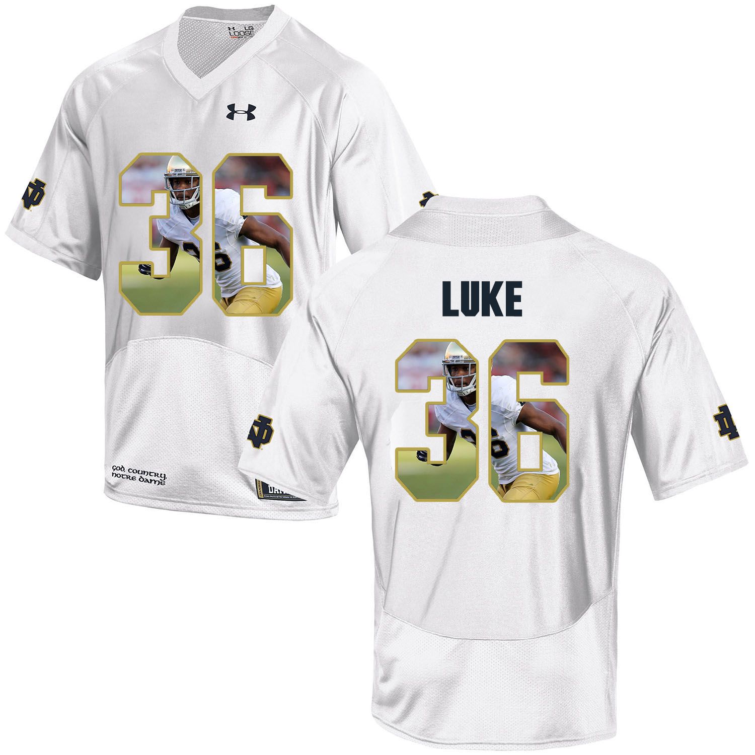 Men Norte Dame Fighting Irish #36 Luke White Fashion Edition Customized NCAA Jerseys